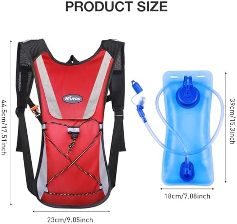 KUYOU Hydration Backpack Hydration Pack with 2L Water Bladder, Lightweight Insulation Water Backpack for Cycling,Hiking, Running,Climbing