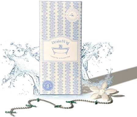 Shower Drain Hair Catcher – Disposable White Flower (4-Pack) – No-Touch Hair Removal for Flat Shower Drains – As Seen on Shark Tank