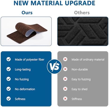 Stair Treads for Wooden Steps Indoor, 15 Pack 8" X 30" Non Slip Carpet Stair Treads with Reusable Adhesive for Kids Elders and Dogs, Surface Polyester TPR Backing Stair Rugs, Brown