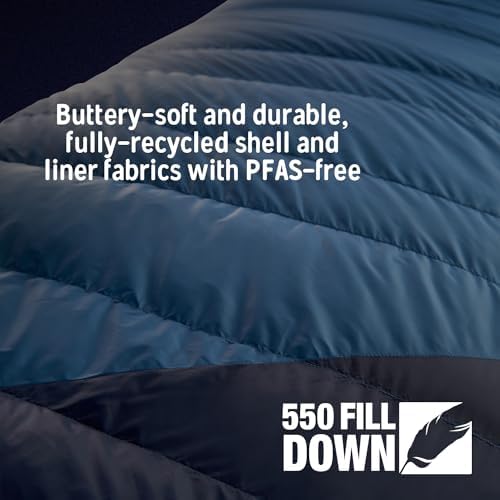 Kelty Cosmic 20 Down Mummy Sleeping Bag for Backpacking, Campers, 550 Fill Power, Recycled Fabrics with PFAS-Free DWR, Designed in Sunny Colorado,