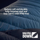 Kelty Cosmic 20 Down Mummy Sleeping Bag for Backpacking, Campers, 550 Fill Power, Recycled Fabrics with PFAS-Free DWR, Designed in Sunny Colorado,