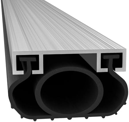 Garage Door Seals Bottom Rubber Weather Stripping Kit Replacement, U+O Ring Weatherproof Threshold Buffering Sealing Rubber, 1/4 Inch T Ends, 4 Inch Width (20 Ft)