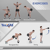 Yes4All 5-80 lbs Cast Iron Kettlebell for Dumbbell Weights Exercises, Gym, Full Body Home Workout Equipment, Push up, Grip and Strength Training