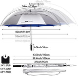 G4Free 47/54/62/68 Inch UV Protection Golf Umbrella Auto Open Vented Double Canopy Oversize Extra Large Windproof Sun Rain Umbrellas