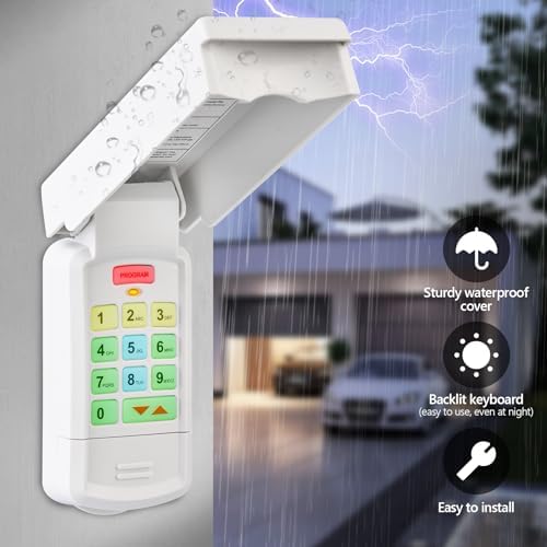 for Overhead Garage Door Opener Keypad, Compatible with All Overhead/Genie Garage Door Openers, Work with Model GK-R 37225R 37332R OKP-BX GK-BX GWKP, GWK-IC, ACSDG, ACSDA1, ACSD1G, B8QACSDA