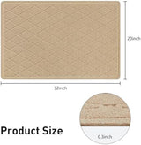 Stair Treads Non Slip Landing Rug for Wooden Steps Indoor, Peel and Stick Stair Treads Matching-Mat 20"X32" Landing Slip Resistant Stair Rugs for Kids and Dogs, Polyester Stair Landing Mat, Beige