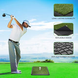 Golf Hitting Mat | Golf Training Mat for Swing Path Feedback/Detection Batting | Extra Replaceable Golf Practice Mat 16"x12" | Golf Gifts for Men/Women for Home Indoor Outdoor