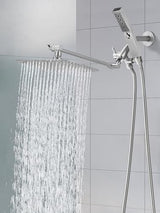 G-Promise All Metal 12 Inch Dual Shower Head with Handheld Combo, Rain Shower Head, Adjustable Extension Arm, Smooth 3-Way Diverter, 71 Inch Extra Long Hose - A Bathroom Upgrade(Brushed Nickel)