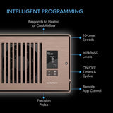 AC Infinity AIRTAP T6 Bronze, Register Booster Fan for 6” x 10” Register Holes, Improves Heating & Cooling Vents, Quiet 10-Speeds, Bluetooth App Control Data Alerts