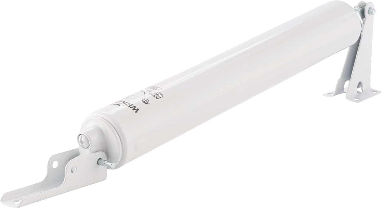 Wright Products Heavy-Duty Pneumatic Storm Door Closer – Durable, Adjustable, Quiet-Closing with Hold-Open Feature (Transitional, White)