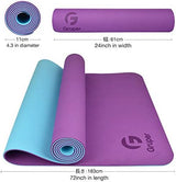 Yoga Mat Non Slip, Eco Friendly Fitness Exercise Mat with Carrying Strap,Pro Yoga Mats for Women,Workout Mats for Home, Pilates and Floor Exercises
