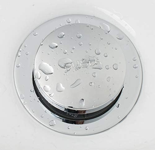 Artiwell Tip-Toe Bathtub Drains Trim Set with Two-Hole Overflow Faceplate, Replacement Bath Drain Trim Kit with 2-Hole Overflow Faceplate and Universal Fine/Coarse Thread (CHROME PLATED)