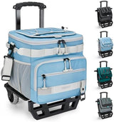 TOURIT Collapsible 48-Can Leak-Proof Insulated Rolling Cooler with All-Terrain Cart, Upgraded Fixtures and New Wheels Suitable for Beach, Picnic, Shopping