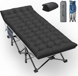 Slendor XXL Camping Cot, Oversized Cot for Adults, 79" L x 32" W x 19" H Sleeping Bed with Mattress, Carry Bag, Folding Camping Cot Bed for Travel, Guest, Support 500lbs