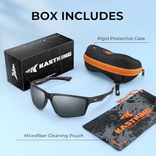 KastKing Osage Polarized Sport Sunglasses for Men and Women, Ideal for Driving Fishing Cycling Running, UV Protection