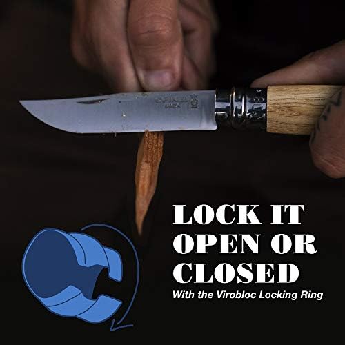 OPINEL No.06-No.09 Premium Woods, Stainless Steel Folding Pocket Knife, Made in France (No.08/Walnut)