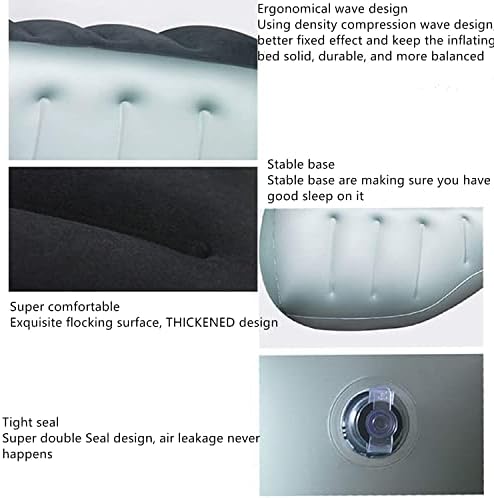 Car Air Mattress Back Seat Gap Pad Fill Extender Mattress for SUV Dogs Kids Adults Travel Bed Cushion Camping Air Couch Sleeping Rest Inflation Bed