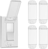 4 Light Switch Guard Cover, Baby Proof Wall Switch Cover Guard for Rocker Light Switch Protects Your Lights or Circuits from Being Accidentally Turned On or Off