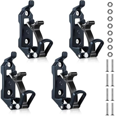 4 Pcs Shovel Mount for Roof Rack, Metal Rubber Clamp Wall Mounting Kit, Shovel Holder Clamp Wall Mount Kit Car Accessories for Roof Rack, Boats, Military Equipment, Axe, Patent Protection