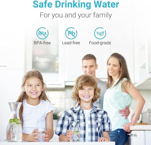 Replacement for All Waterdrop Pitcher and Dispenser Filtration Systems, Fits Waterdrop WD-PF-01A Plus, Reduces PFAS, PFOA/PFOS, Chlorine, Last Up to 200 Gallons (Pack of 4), AQUA CREST