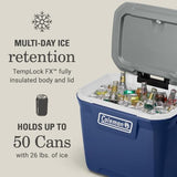 Coleman Classic Series Insulated Portable Wheeled Cooler, Leak-Resistant Outdoor Hard Cooler Keeps Ice up to 5 Days, 65-Quart