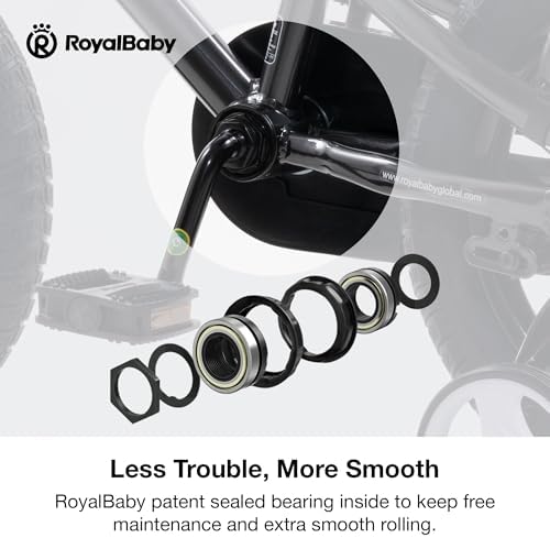 RoyalBaby Kids Bike EZ Freestyle Training Free Balance to Pedal Easy Learning Bicycle, 12-18 Inch for Toddlers to Big Kids