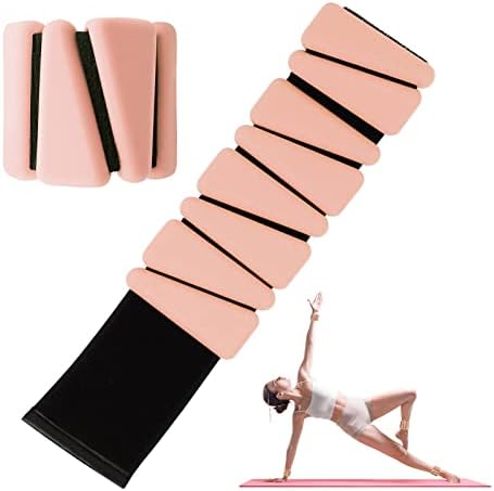 Wrist Weights Set of 2, Adjustable Silicone Workout Weights for Women and Men, Wearable Ankle/Wrist Weights Suitable for Yoga, Dance, Pilates, Pool Exercises and Jogging, 2lb