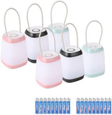 6 Pack LED Camping Light, 3 Modes Battery Powered Night Light for Indoor and Outdoor Emergency Light, Tent Lantern, Camping, Gifts (Includes 18 AAA Batteries)