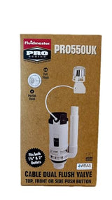 Fluidmaster PRO550UK Top/Side/Front Mounted Dual Flush Valve - White