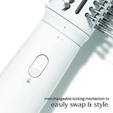 "T3 AireBrush Duo Interchangeable Hot Air Blow Dry Brush with Two Attachments � Includes 15 Heat and Speed Combinations, T3 IonFlow Technology, Volume Booster Switch, Lock-in Cool Shot"