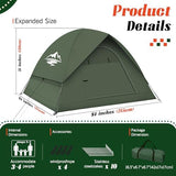 Tents for Camping 3-4 Person with Rainfly, Camping Tents 100% Waterproof Windproof, Not Crowded for 2 Person Camping Tent, Outdoor Dome Tent Easy Setup, Backpacking Tent for Adventure Backyard