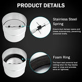 8 Inch Draft Blocker Backdraft Damper Duct Draft Stopper One-Way Airflow Ducting Insert Backflow Preventer Inline Fan Vent Deflector