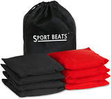 SPORT BEATS Cornhole Bags Set of 8 Regulation Weight & Size Corn Hole Bags Bean Bags for Cornhole Game Includes Carry Case