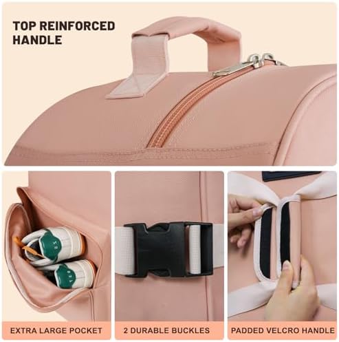 Golf Travel Bags for Airlines with Adjustable Support Rod and Detachable Shoulder Straps, Soft Foldable Golf Club Travel Covers, 900D Heavy Duty Oxford -Universal Size