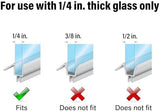 Prime-Line M 6256 Frameless Shower Door Bottom Seal for 1/4 in. Thick Glass Doors, Dual Flap and 45 Degree Drip Guard, 36 in., Clear Vinyl (Single Pack)