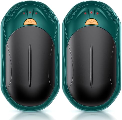 AI Hand Warmers Rechargeable 2 Pack, 6000mAh Electric Hand Warmers, AI Smart Chips 20Hrs Long Safe Heat, Portable Pocket Heater, Gifts for Christmas, Outdoor, Golf, Hunting, Camping Accessories