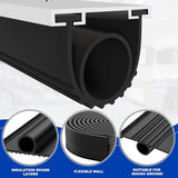 DGSL Garage Door Seals Bottom Rubber，Weather Stripping Sealing Strip Replacement, Universal Weatherproof Threshold Buffering (Black, 10Ft)