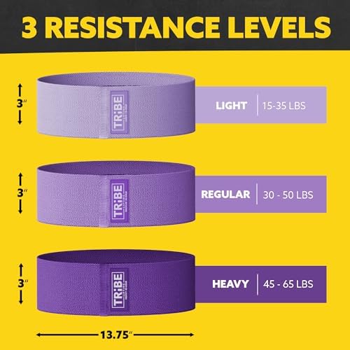 Fabric Resistance Bands for Legs - Workout Bands Resistance Bands for Men and Women - Booty Bands for Working Out - Exercise Bands Resistance Bands Set - Elastic Bands for Exercise