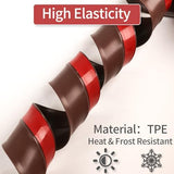 Garage Door Seal Top and Sides, 40 FT Universal TPE Weather Stripping Garage Door Trim Seal Weatherproofing Garage Door Seals with Nails and Lids in Brown