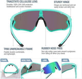 DUCO Kids Sunglasses Youth Baseball Sun Glasses Lightweight TR90 Frame UV400 Sports Cycling Shades for Boys Girls DK268