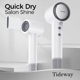 Tideway High-Speed Hairdryer Titanium Editionr with 110,000 RPM Brushless Motor – Lightweight 1.3lb, 2× Faster Drying, 59dB Low Noise, 360° Magnetic Nozzle & 4-Color LED Ring