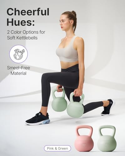 YOTTOY Soft Kettlebell,Kettlebell Anti-Slip Grip Weight for Home Workouts, Kettlebells Set Strength and Safety Guaranteed