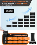 Fragraim Adjustable Ankle Weights 1-3/4/5/6/8/10/12/15/20 LBS Pair with Removable Weight for Jogging, Gymnastics, Aerobics, Physical Therapy