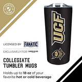 Campus Colors NCAA Stainless Steel Tumbler perfect for Gameday - 18 oz - Double Walled - Keeps Drinks Perfectly Insulated (Central Florida Knights - Black)