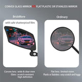 Handlebar Bike Mirror, Scratch Resistant Glass Lens, Ajustable and Rotatable Safe Rearview Bicycle Mirror