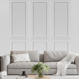 Pangda 3 Set Peel and Stick Wall Molding Kit, Premade Accent Molding Wainscoting Panel for Interior Wall Moulding Decor, Ready to Assemble Wainscoting Accent Panel (54 x 24 in)