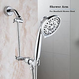 Chrome Shower Head Extension, 10 Inch Solid Brass Shower Extension Arm with Durable Anti-leak Lock Joints, Adjustable Shower Head Extension Arm