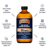 Sovereign Copper Bio-Active Colloidal Copper Hydrosol, Daily+ 4-in-1 Wellness Supplement for Joint and Bone*, Hair, Skin and Nails*, Cardiovascular Health* and Energy and Metabolism Support*, 32oz