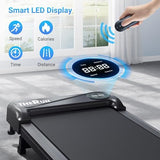 THERUN Walking Pad Treadmill Under Desk, Portable Mini Treadmill for Home/Office, Walking Pad Treadmill 2.5HP, Walking Jogging Machine with 265 lbs Weight Capacity Remote Control LED Display