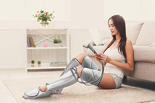 Leg Massager for Circulation - Foot and Calf Massager, Air Compression Leg Wraps Massage Boots Machine for Home Use Leg Massage - scd Machine for Calf, Thigh and Foot Massager, FSA or HSA Eligible